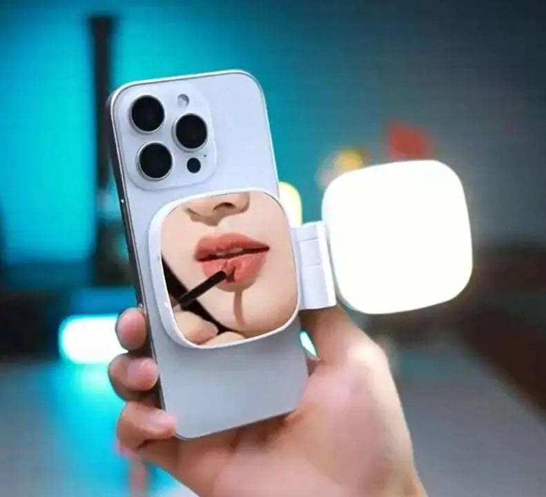 3-in-1 Magnetic Selfie Fill Light Mirror with Phone Stand" A M
